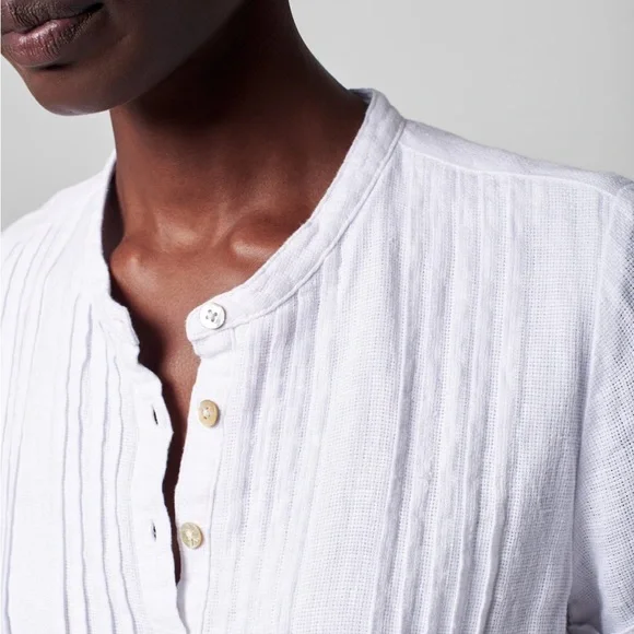 Faherty Crisp White Mini Dress - Picture 3 of 8